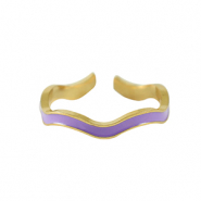 Ringe aus Stainless Steel - Rostfreiem Stahl Gold-purple