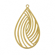 Stainless Steel - Rostfrei Stahl Anhänger Bohemian Tropfen Gold