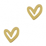 Stainless Steel - Rostfrei Stahl Anhänger Herz Gold