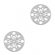 Stainless Steel - Rostfrei Stahl Anh&auml;nger Zwischenst&uuml;ck Bohemian 14mm Silver