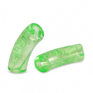 Tube Acrylperlen crackle Peridot green