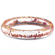 Armbänder mit getrockneter Blume Burgundy red-gold