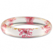 Armbänder mit getrockneter Blume Rhubarb red-gold