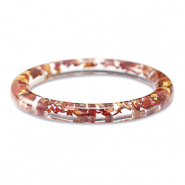 Armbänder mit getrockneter Blume Burgundy red-gold