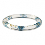 Armbänder mit getrockneter Blume Blue-gold