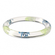Armbänder mit getrockneter Blume Green blue