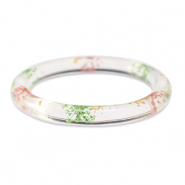 Armbänder mit getrockneter Blume Light pink green-gold
