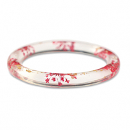 Armbänder mit getrockneter Blume Rhubarb red-gold