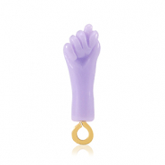 Resin Anhänger "Mano Fico" Sheer lilac-gold