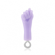 Resin Anhänger "Mano Fico" Sheer lilac-silver