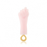 Resin Anhänger "Mano Fico" Baby pink-gold