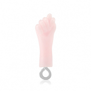 Resin Anhänger "Mano Fico" Baby pink-silver