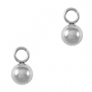 Stainless Steel - Rostfrei Stahl Anh&auml;nger Ball 4mm Silver