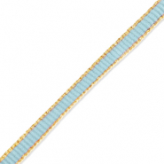 Schmuckband Teal blue-gold