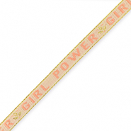 Schmuckband mit Text "girl power" Pale pink-blush pink