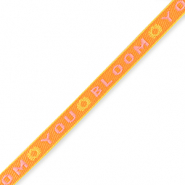 Schmuckband mit Text "you bloom" Orange-paisley purple