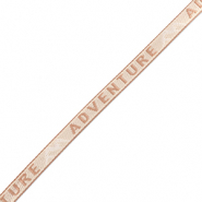 Schmuckband mit Text "adventure" Beige-brown