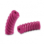 Tube Acrylperlen Twisted Magenta pink