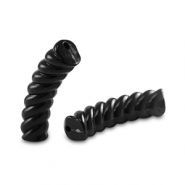 Tube Acrylperlen Twisted Black