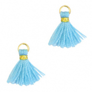 Perlen Quaste 1.2cm Gold-cornflower blue