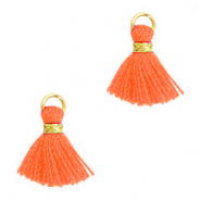 Perlen Quaste 1.2cm Gold-fiery orange