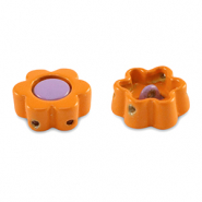 Tile beads Blume Orange-paisley purple