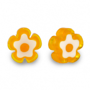 Millefiori-Perlen Blume Orange