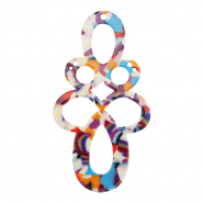 Resin Anhänger Barock Multicolor confetti