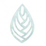 Resin Anhänger Blatt Sky blue