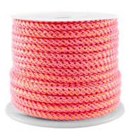 Trendy Kordel 3mm Neon pink-gold