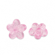 Acryl Perlen Blume Transparent azalea pink