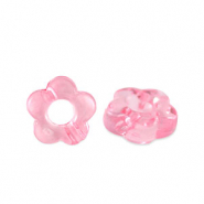 Acryl Perlen Blume Transparent pink
