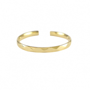 Ringe aus Stainless Steel - Rostfreiem Stahl Facette Gold