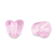 Acryl Perlen Herz Transparent azalea pink