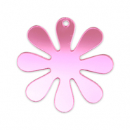 Statement-Anh&auml;nger Blume 35mm Metallic magenta purple