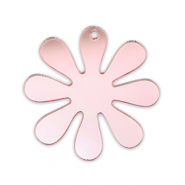 Statement-Anh&auml;nger Blume 35mm Metallic light pink