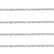 Stainless Steel - Rostfrei Stahl Schmuckzubeh&ouml;r Ankerkette Gliederkette Silver