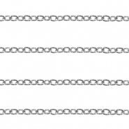 Stainless Steel - Rostfrei Stahl Schmuckzubeh&ouml;r Ankerkette Gliederkette Silver