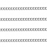 Stainless Steel - Rostfrei Stahl Schmuckzubehör Gliederkette Gourmet Silver