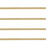 Stainless Steel - Rostfrei Stahl Schmuckzubehör Gliederkette Gourmet Gold