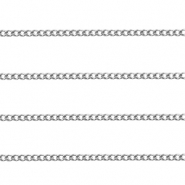 Stainless Steel - Rostfrei Stahl Schmuckzubehör Gliederkette Gourmet Silver