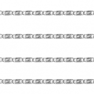 Stainless Steel - Rostfrei Stahl Schmuckzubeh&ouml;r Gliederkette Twist Silver