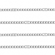 Stainless Steel - Rostfrei Stahl Schmuckzubeh&ouml;r Gliederkette Gourmet Silver