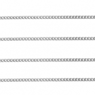 Stainless Steel - Rostfrei Stahl Schmuckzubehör Gliederkette Gourmet Silver