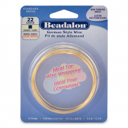 Beadalon German Style Wire 22Gauge Square Gold