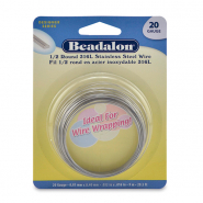 Beadalon German Style Wire 20Gauge half Round Silver