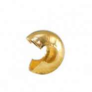 Stainless Steel - Rostfrei Stahl Schmuckzubeh&ouml;r Quetsch-Kaschierperlen 3mm Gold