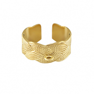 Ringe aus Stainless Steel - Rostfreiem Stahl mit &Ouml;se Gold