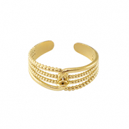 Ringe aus Stainless Steel - Rostfreiem Stahl mit &Ouml;se Gold