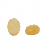 Naturstein Perlen Quarz Oval Multicolour amber orange